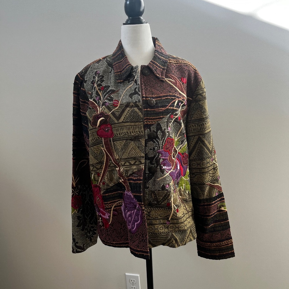 Coldwater Creek multi texture and colour jacket